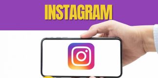 Smartphone con logo Instagram
